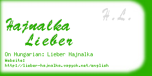 hajnalka lieber business card